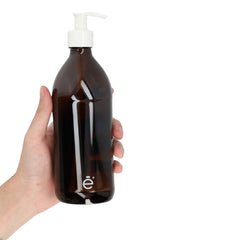 Frasco Dispensador 500 Ml Vidrio Bomba Lisa