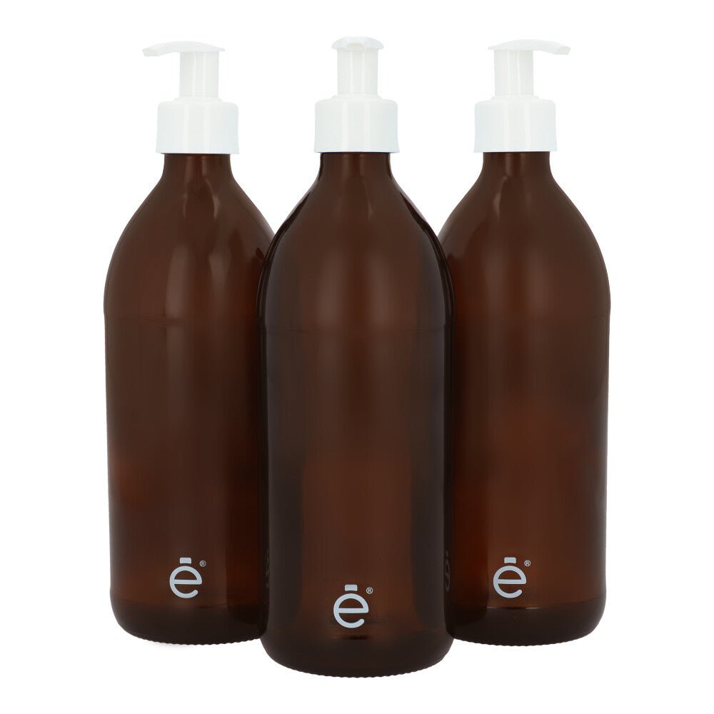 Frasco Dispensador 500 Ml Vidrio Bomba Lisa